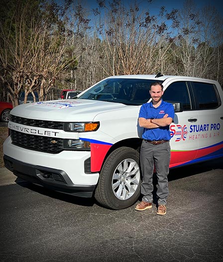 Company Technician and Truck - Stuart Pro Heating & Air